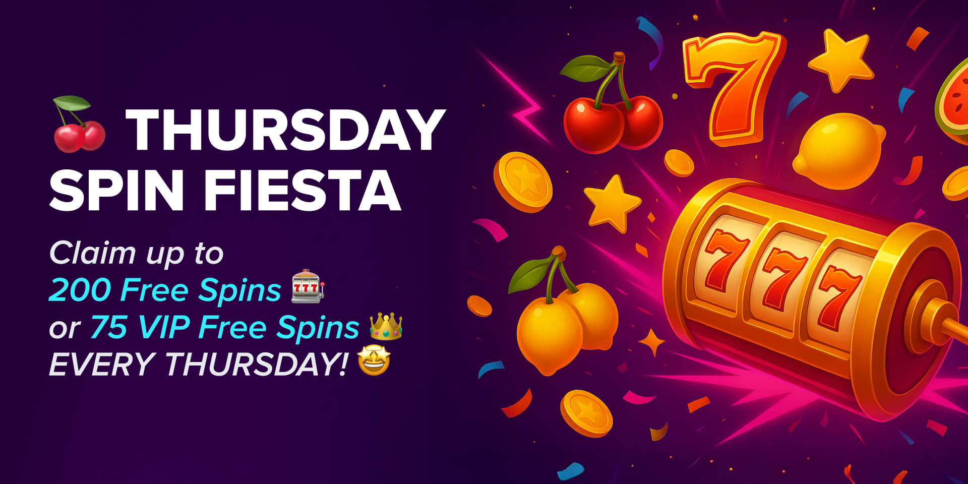 Promotion Thursday Spins Fiesta – Free Spins Every Thursday
