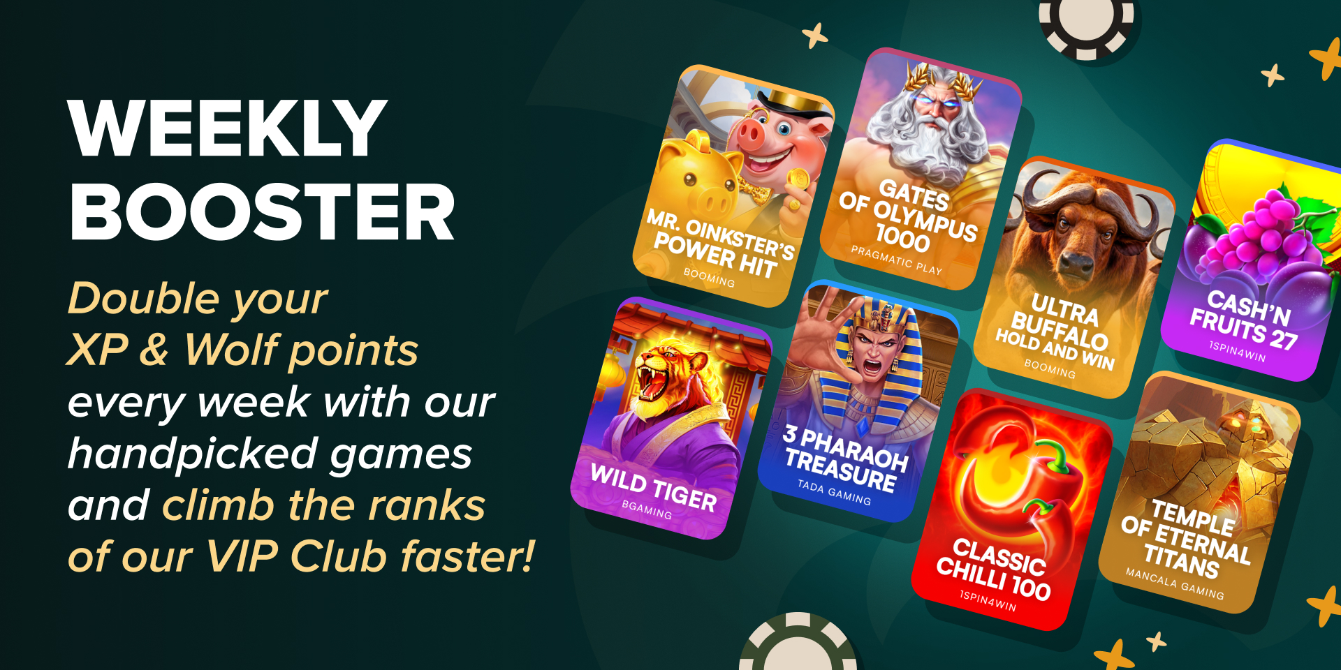 Promotion Weekly Booster - Double XP & Wolf Points