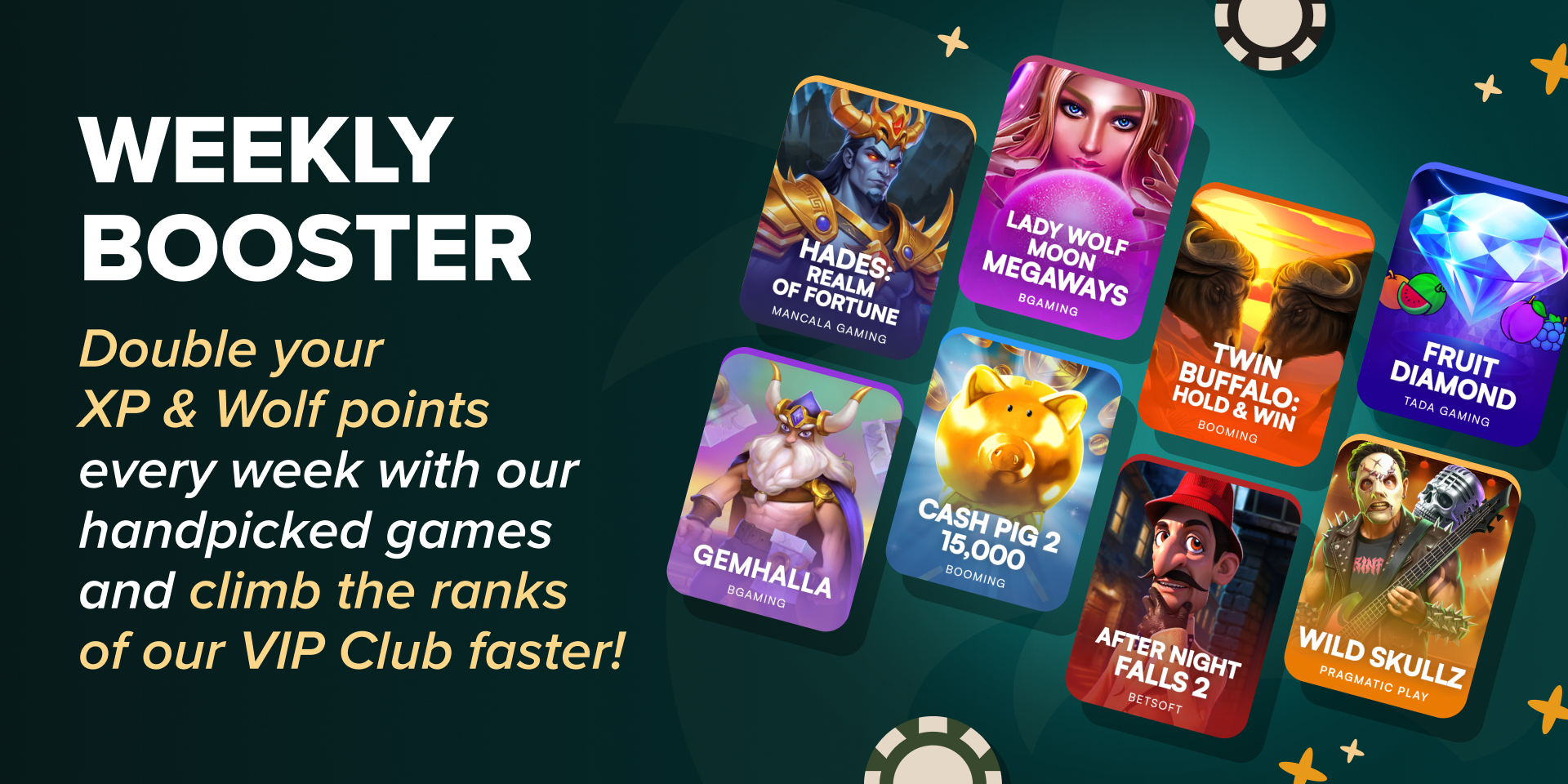 Promotion Weekly Booster - Double XP & Wolf Points