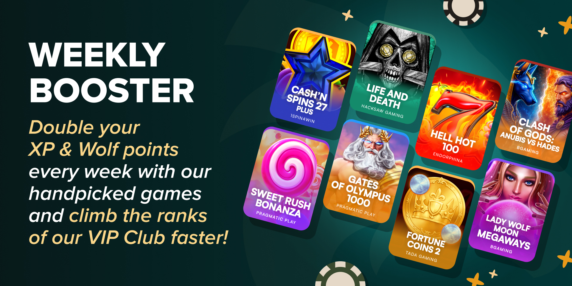 Promotion Weekly Booster - Double XP & Wolf Points