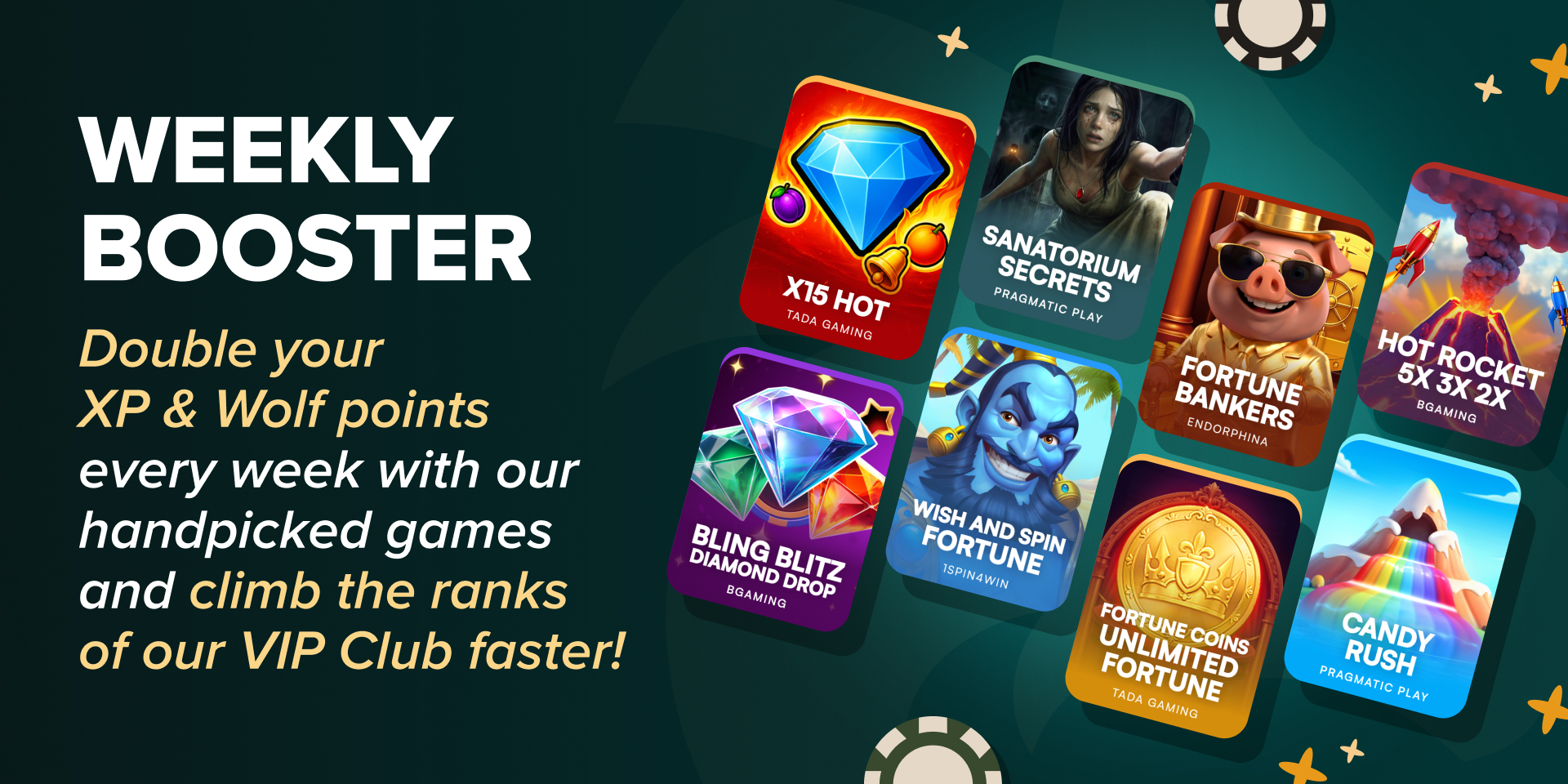 Promotion Weekly Booster - Double XP & Wolf Points