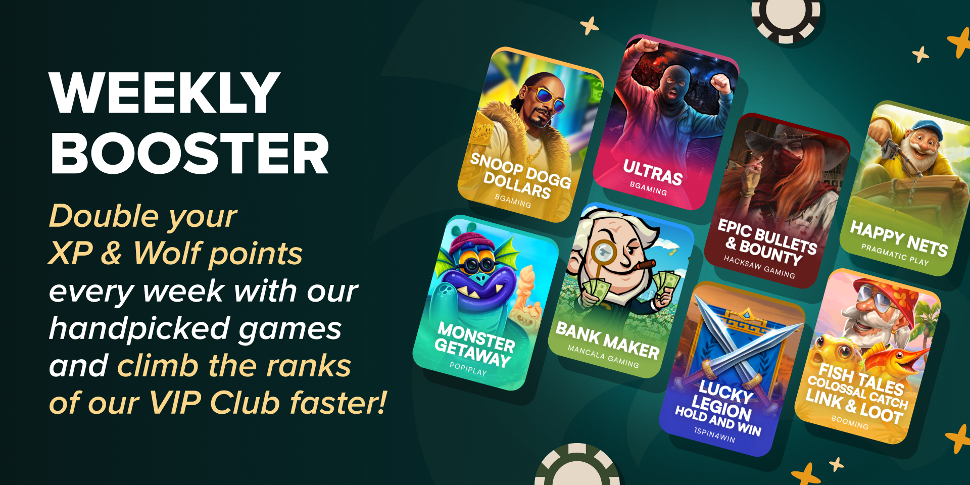 Promotion Weekly Booster - Double XP & Wolf Points
